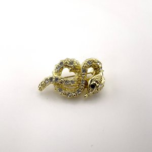 Брошка с кристали змия