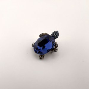 брошка костенурка с кристали - малка 4