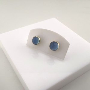 Обеци с халцедон