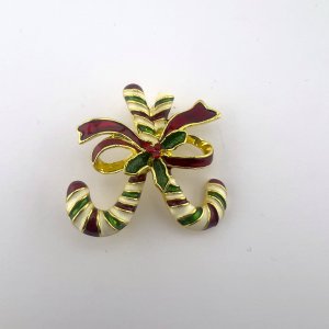 Коледна брошка бастунчета